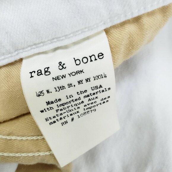 Rag & Bone White Jeans Ankle Dre Ripped Women's Size 25 - Picture 9 of 13